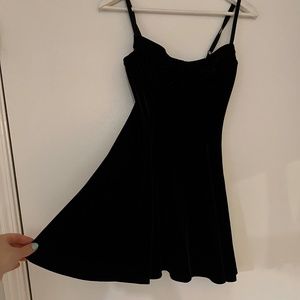 Corset top velvet dress